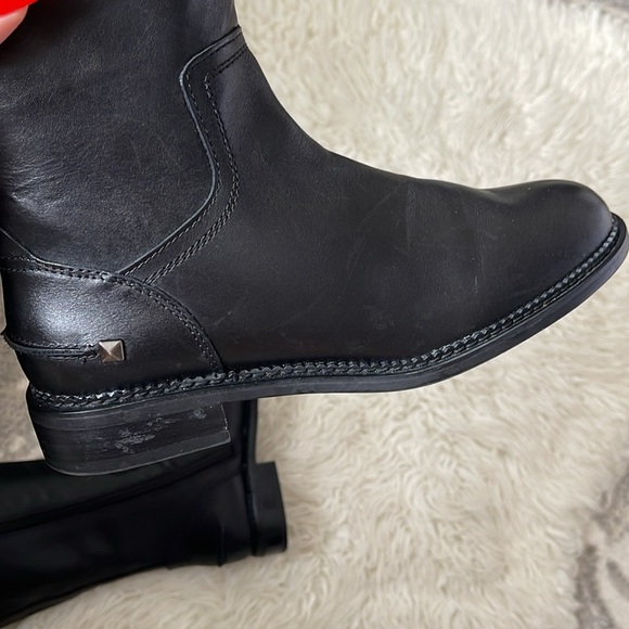 Franco Sarto Black Genuine Leather Henrietta Boots - Picture 10 of 15